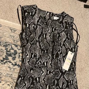 New Calvin Klein Snake Body Con Work/Cocktail Dress
